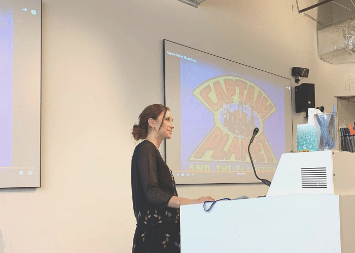 Courtney McConnochie presenting on circular design