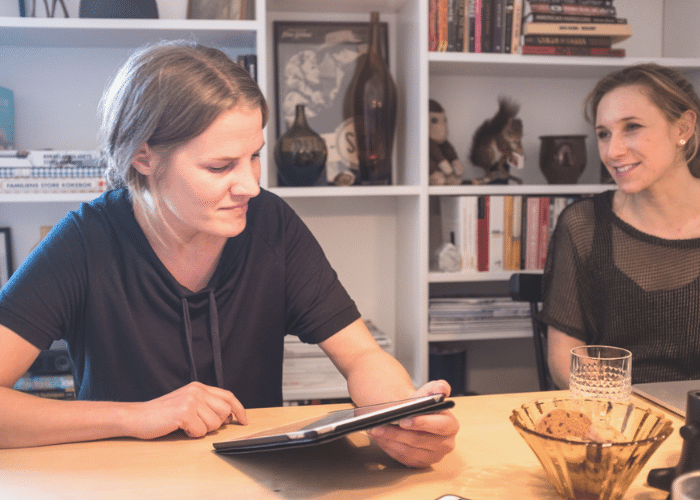 Courtney McConnochie doing user research